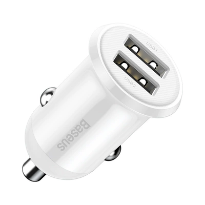Baseus Xiaomi Pro Dual Mobil şarj cihazları - baseus-xiaomi-mi-pro-dual-u48a-car-charger-white