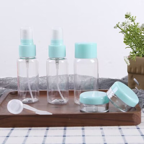 Travel cosmetics bottle, 7-piece bottle set, skin care product bottle, lotion bottle, cream bottle, spray bottle set