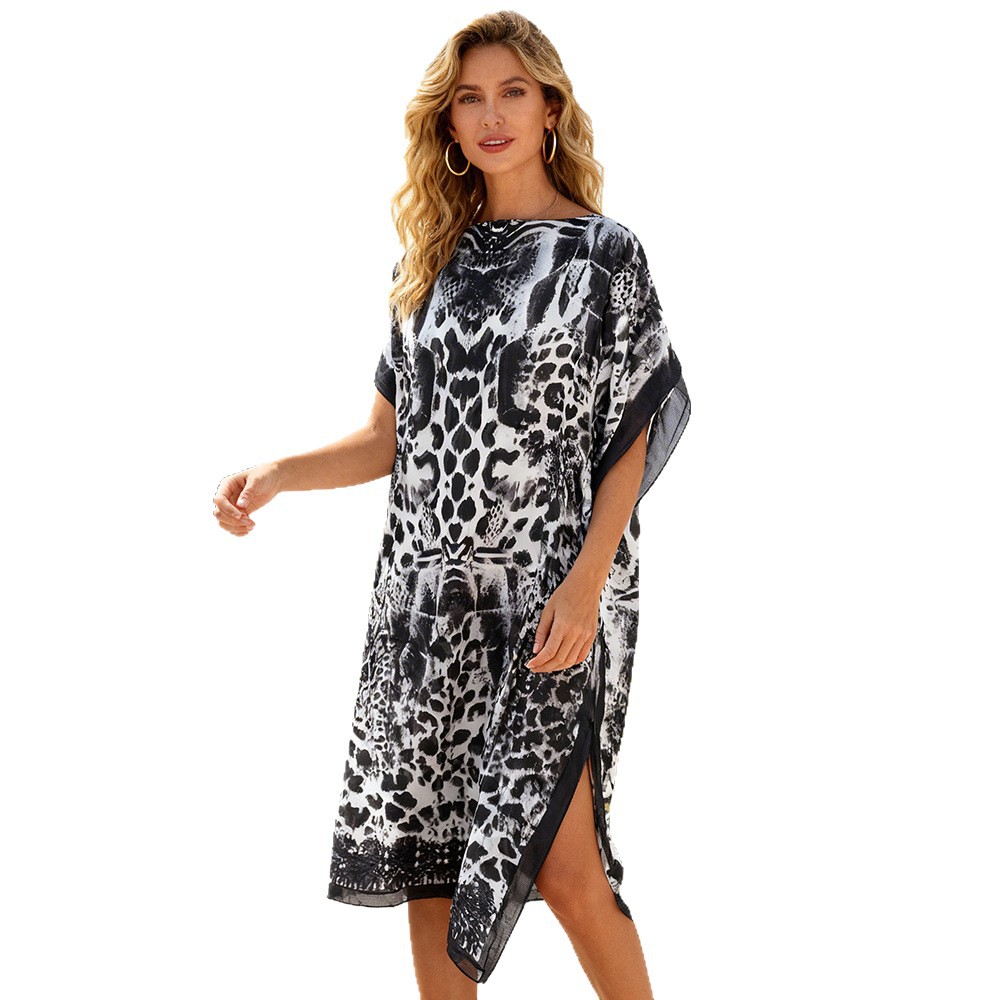 2026 primavera y verano nuevo abrigo vestido transfronterizo exclusivo para la moda leopardo chal playa bikini camisa europea y americana
