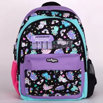 Australia Smiggle caricatura mochila de tamaño medio jardín de infantes mochila de hombro 3D con sombrero de caricatura