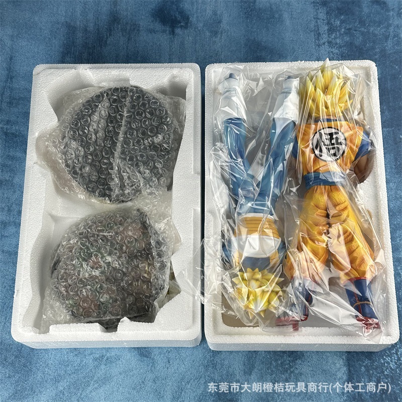 ドラゴンボールフィギュア スーパーサイヤ人 孫悟空 ベジータ 共鳴余震セット フィギュアモデル装飾品|undefined