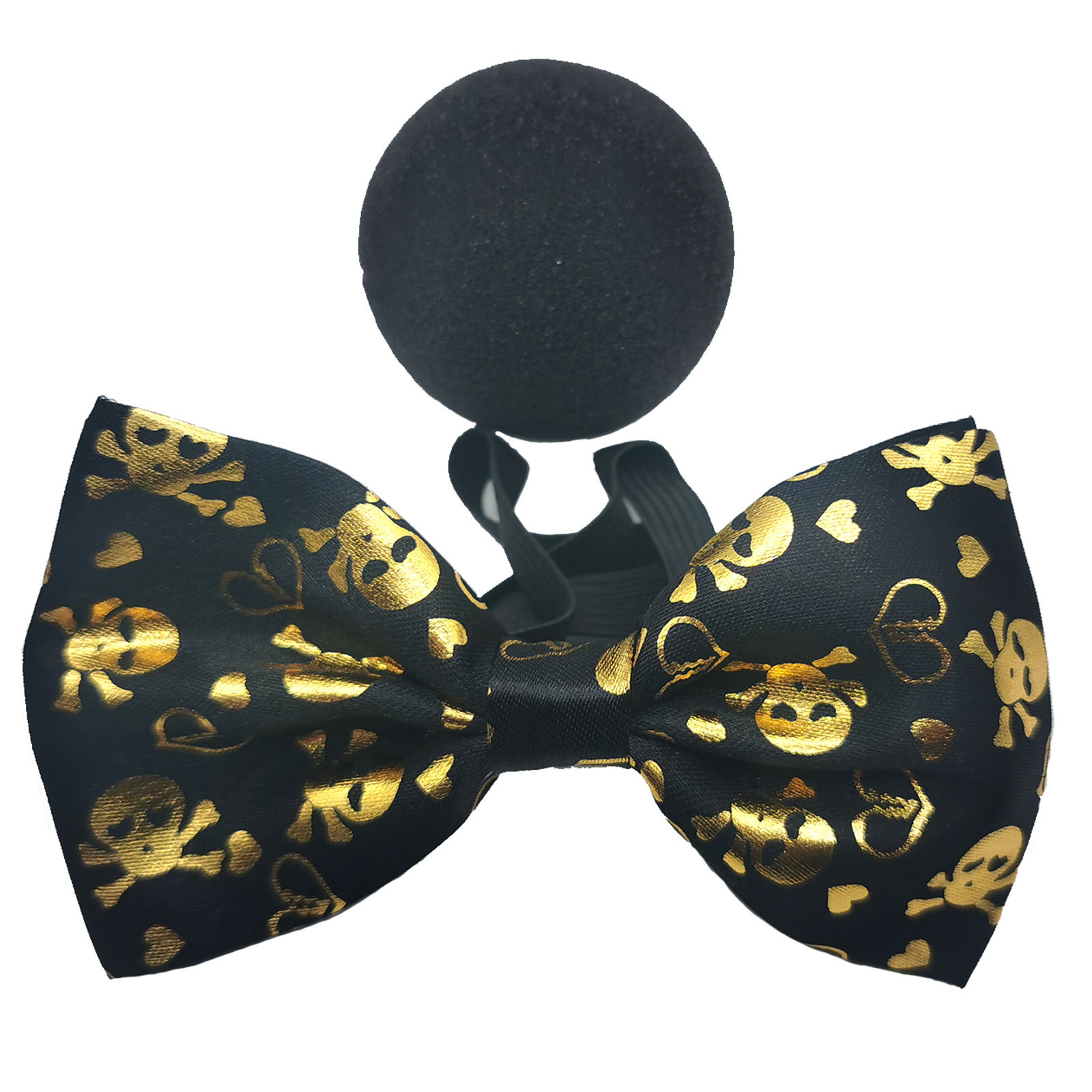 Halloween clown nose cosplay set, 5cm sponge nose, bow tie set, party bow tie set, black and red