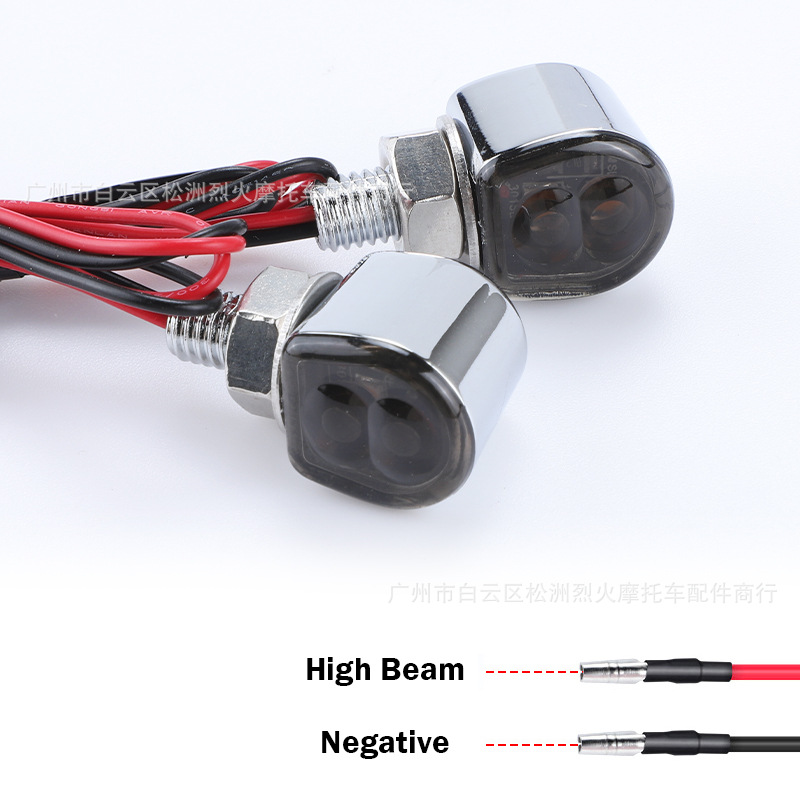 Harley motorcycle modified retro metal LED turn signal hidden finger light mini direction light 12V indicator light