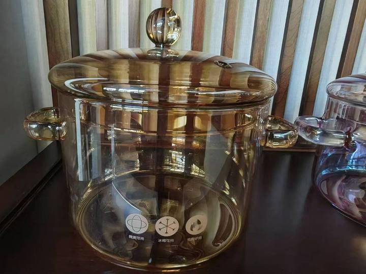 Pot de vidrio simple, alto boro resistente al calor, vidrio grueso, olla de fuego abierto, olla de vidrio con tapa, olla de vino caliente para hacer café, olla de vidrio