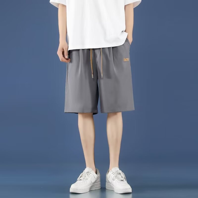 Camisas de ropa de hielo, pantalones cortos casuales para hombres, pantalones de verano delgados, pantalones de baloncesto sueltos