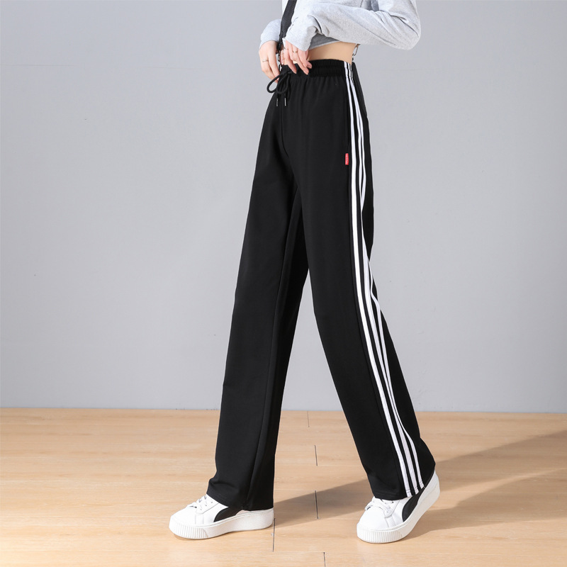 New Straight Leg Sports Pants Women's Spring Autumn and Winter Pants Wide Leg Pants Mid-waist Draped Winter Loose Casual Pants New Straight Leg Sports Pants Women's Spring Autumn and Winter Pants Wide Leg Pants Mid-waist Draped Winter Loose Casual Pants
