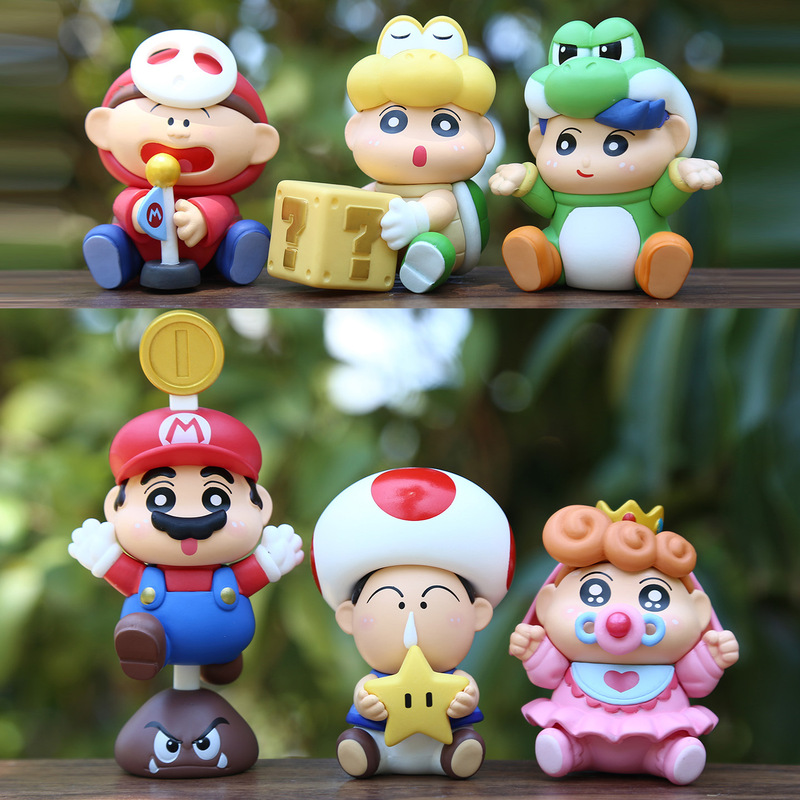 New Trendy Mushroom Classic Adventure Game Cos Xiaoxin Peripheral Figurine Model Creative Desktop Car Ornament