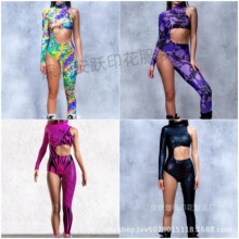 2025万圣节新品紧身衣3D数码印花成人cosplay连体扮演服装