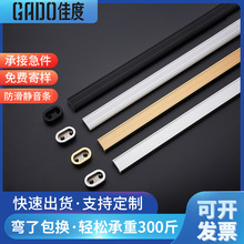 衣柜挂衣杆加厚衣橱伸缩单杆铝合金挂杆晾衣杆法兰衣架杆衣橱配件