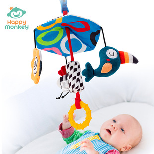 Happy Monkey Happy Monkey King Baby Stroller Newborn Bed Bell Bed Hanging Soothing Educational Rattle Hanging Umbrella