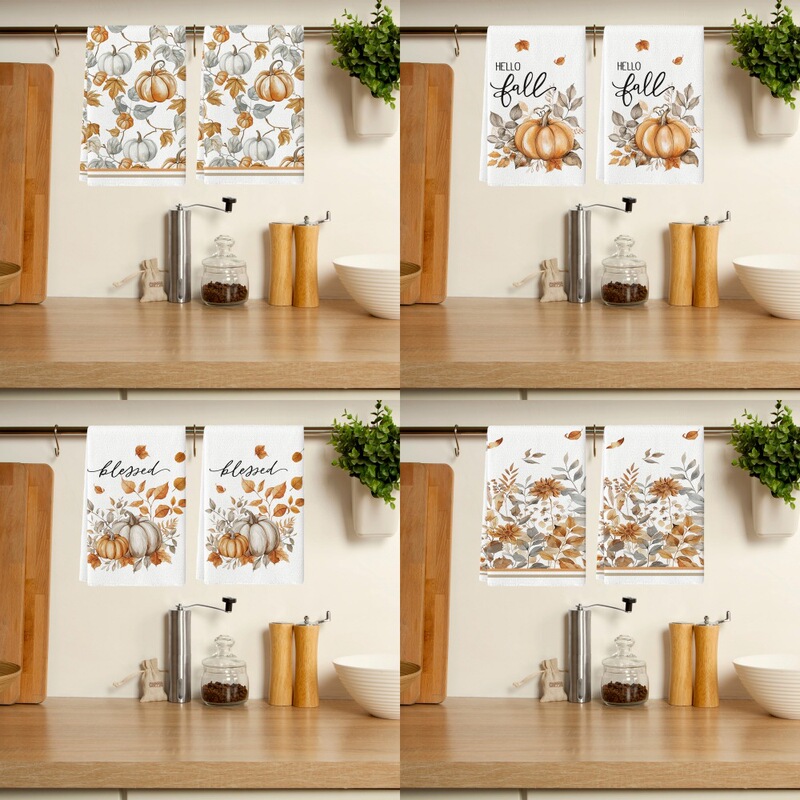 Fall Kitchen Dish Towel Watercolor White Pumpkin Leaves Dishcloth Thanksgiving Holiday Kitchen Farmhouse Decor Tea Towel Fall Kitchen Dish Towel Watercolor White Pumpkin Leaves Dishcloth Thanksgiving Holiday Kitchen Farmhouse Decor Tea Towel