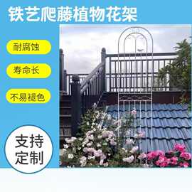 拱门户外阳台月季架子花盆架庭院墙面网格围栏篱笆铁艺花架爬藤架
