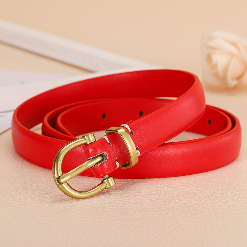 Cinturón moda simple moda de las mujeres 2022 nuevo estilo coreano diseño pin hebilla cabeza todo partido pu cinturón Decoración