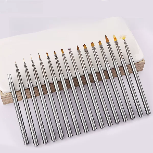 Wholesale Magnetic Japanese-Style Nail Art Brush Set, Complete Set of Painting Brushes, Functional Brushes, Angled Head Uv Gel Brushes, Gradient Blending Brushes
