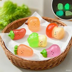 夜光蔬菜娃娃树脂配件批发diy装饰品手工鞋花奶油胶儿童头饰贴片