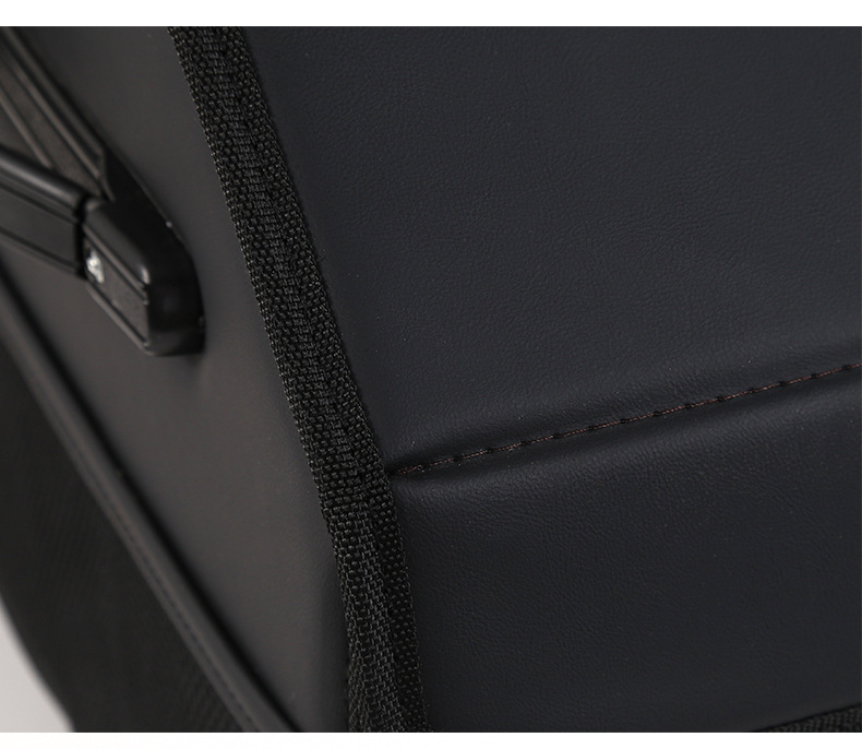 Car Trunk Storage Box, Foldable Built-In Wooden Board Leather Material Car Storage Box