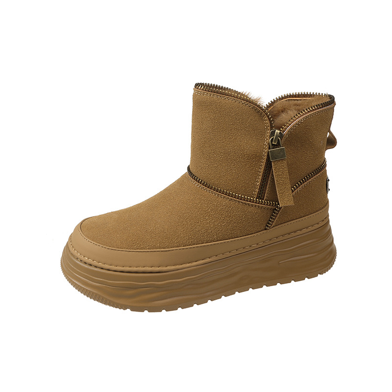 2023 Winter New Thick Bottom Plush and Thick Warmth Northeast Cotton Boots_voghion.com