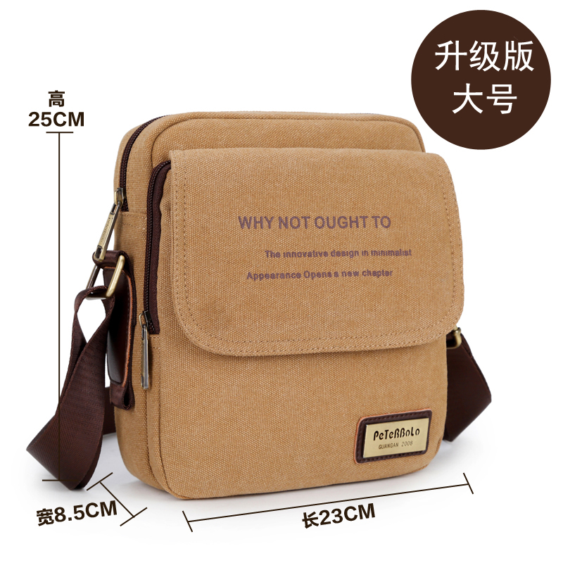 Bolso de lona para hombre, bolso de hombro, bolso de lona informal de estilo coreano para hombre, bolso cruzado de negocios, bolso cruzado pequeño, mochila, informal urbano