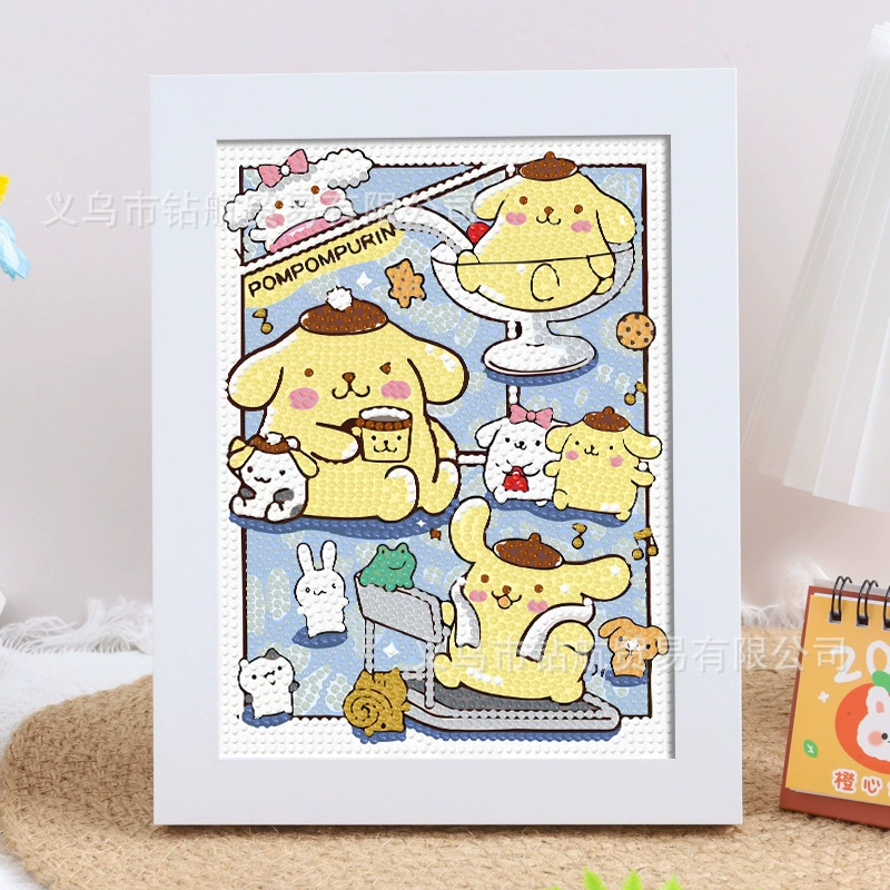 Kuromi алмазная живопись Sanrio детский handmade diy алмазная наклейка студенты полная алмазная мозаика живопись подарок оптом