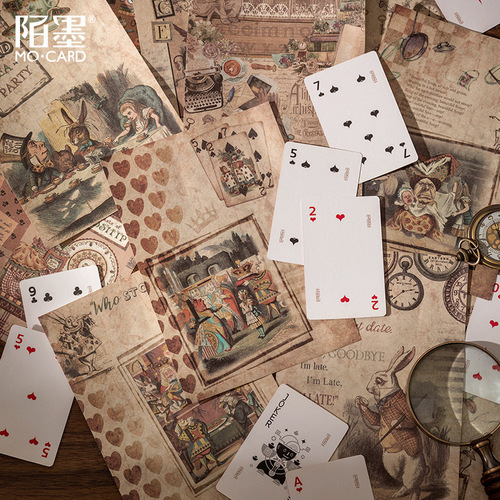 Mo Mo Light Paper Retro Material Paper Time Box Series Retro Handbook Decoration Material 20 sheets