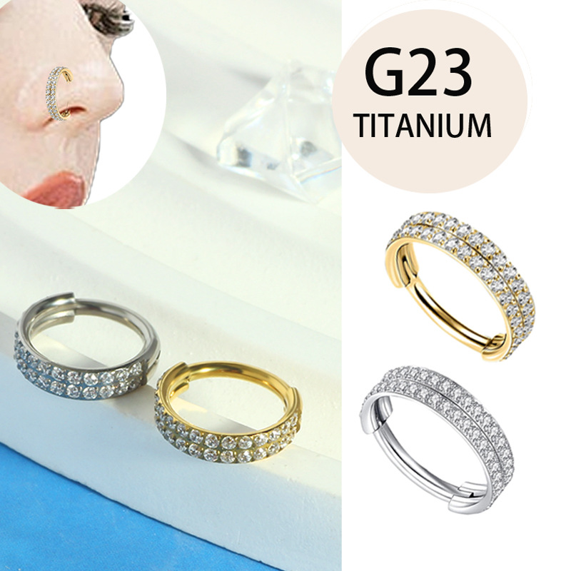 Silver pointed spike labret stud material detail