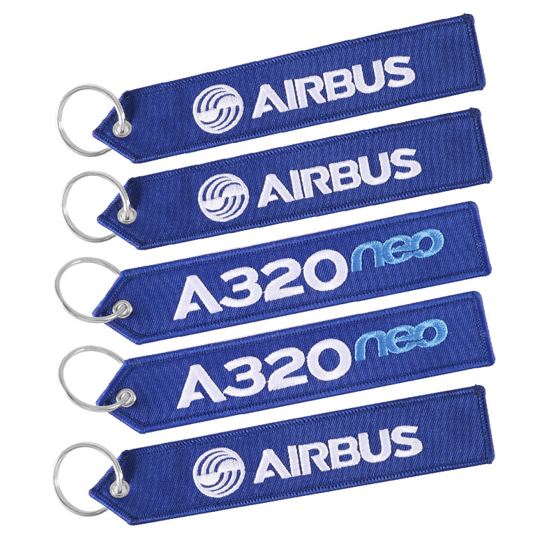 AliExpress Amazon hot selling Boeing Boeing embroidery keychain AIRBUS A320 fashion key chain
