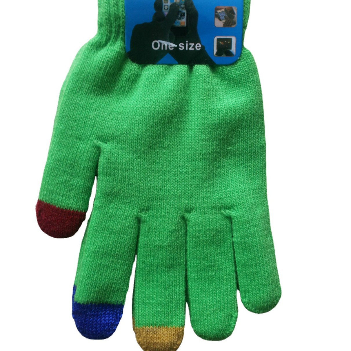 Teléfono móvil de pantalla táctil multicolor para hombres y mujeres al por mayor de fábrica con guantes de pantalla táctil de punto cepillado