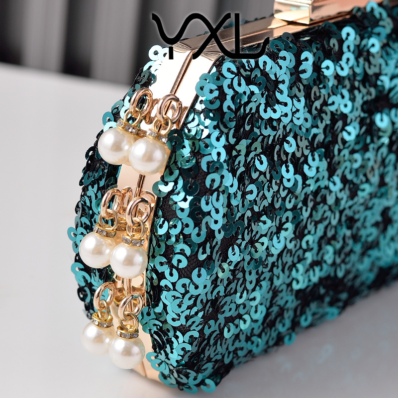 Transfronterizo nuevo bolso de cena de sequillas bolso de fiesta retro brillante bolso de vestido de noche bolso de mano bolso de moda europea