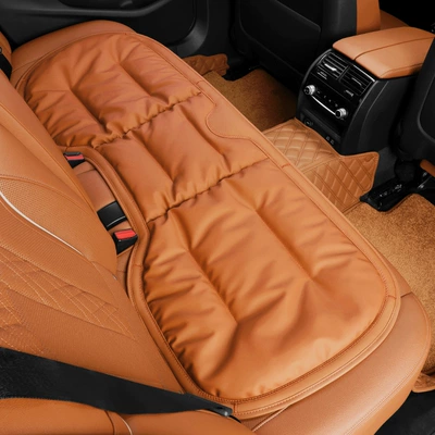 row integrated three-piece seat cushion | Seat cushion, seat cover - original-car-orange-rear-seat-cushion-single-mercedes-benz-car-logo