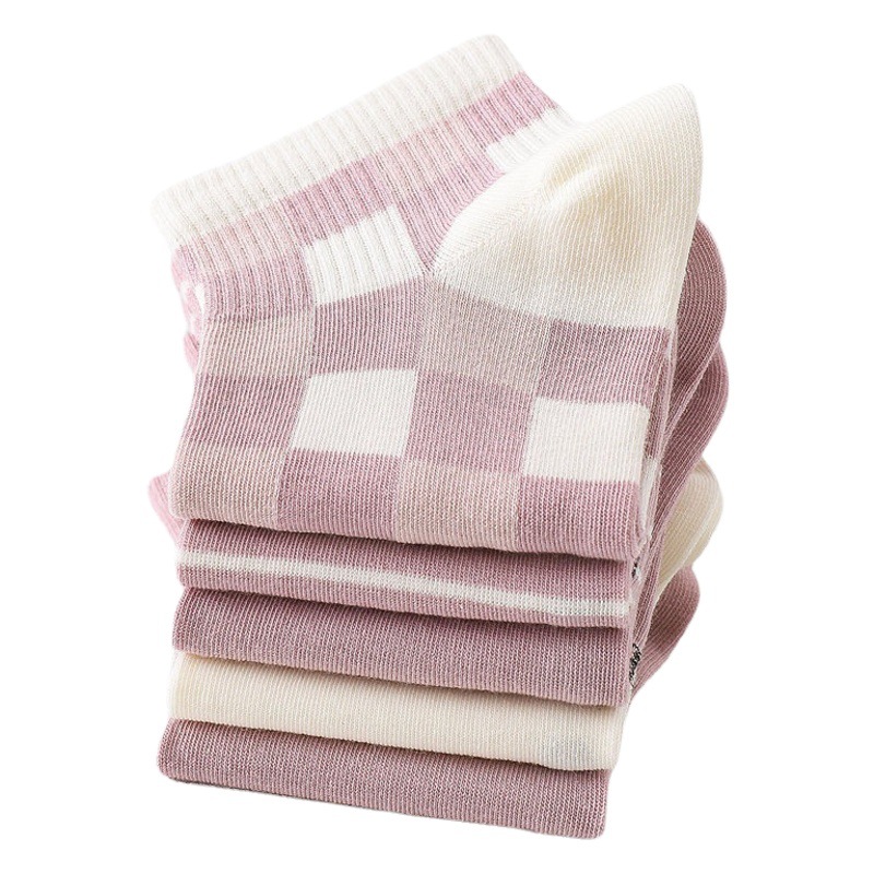 Nuevos calcetines de algodón Xinjiang calcetines de torsión de las mujeres calcetines de algodón calcetines de las mujeres transpirables calcetines de las mujeres absorbentes del sudor invisible calcetines de barco de corte bajo al por mayor