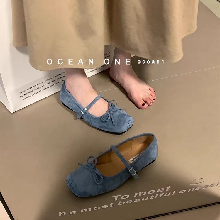 Summer black Mary Jane shoes flat
