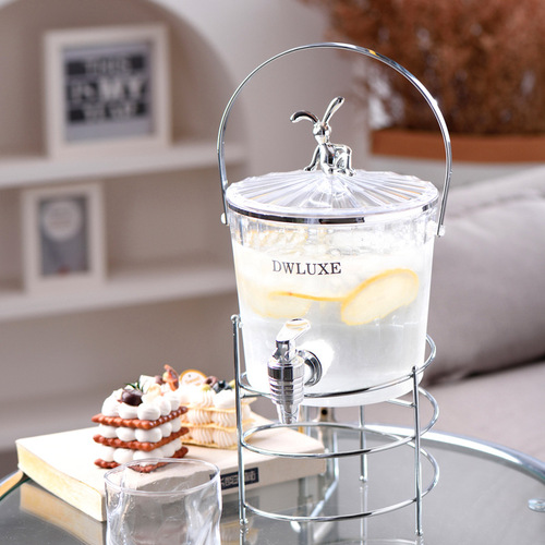 Ice bucket cold kettle with faucet cold drink bucket household cold kettle ice kettle fruit tea bucket wine cold brew kettle cold drink bucket