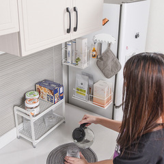 Side kitchen refrigerator magnetic suction storage paper towel and rag rack Japanese magnetic suction refrigerator storage rack wholesale