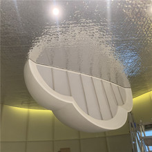 定制大型吊饰异形玻璃钢工艺品发光效果仿真云朵造型雕塑透光制品