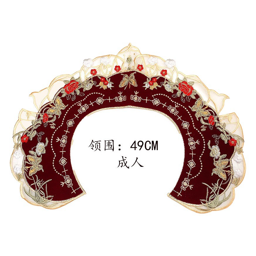 Полуфабрикатный тост костюм бархатный красный банкет с вышивкой Eugen марлевый платок Hanfu вышитый воротник облачного плеча