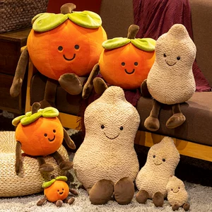 Good Persimmon Peanut Fun Doll Peanut Persimmon Pendant Keychain Cartoon Doll Pillow Simulation Plush Toy