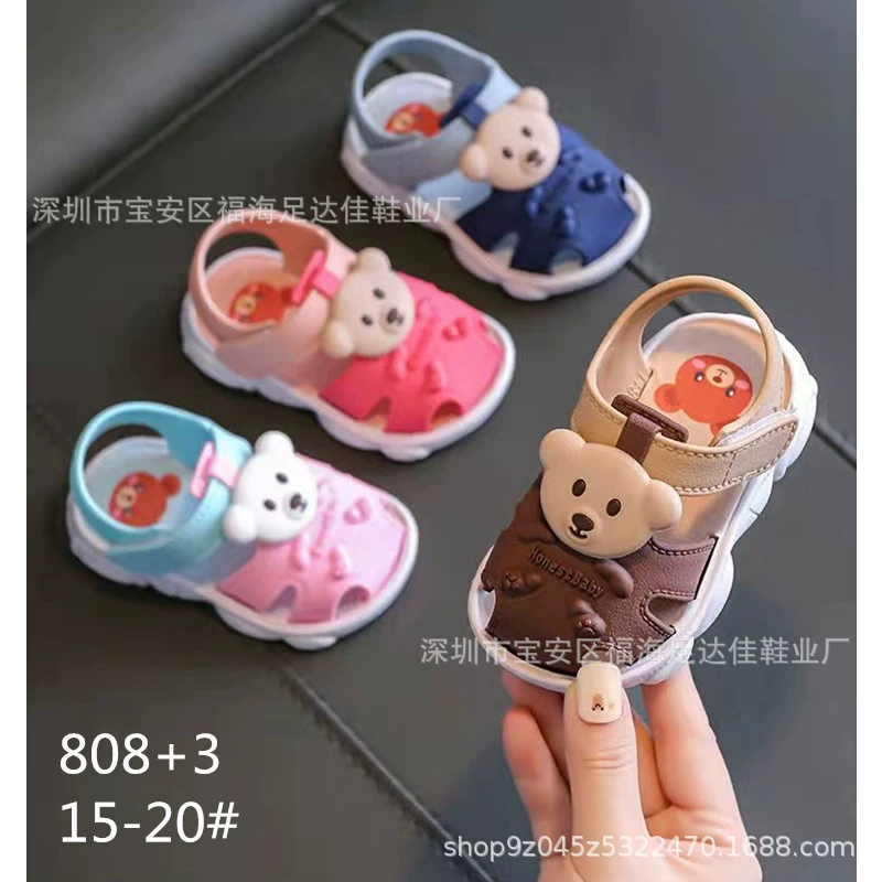 2022 летние взрывы с мягким подошвом для малышей, маленькие Нескользящие удобные маленькие сандалии Baotou, производители оптом