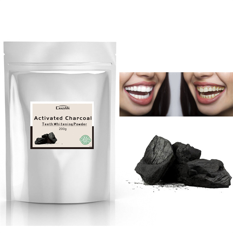 Crazylife Black Carbon Bamboo Charcoal Powder Natural Activated Tooth Cleanser 200g 1_voghion.com