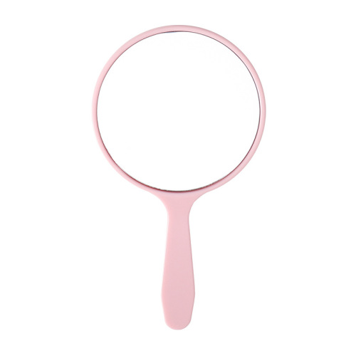 Creative Handle Small Mirror Girl Heart Makeup Mirror Portable Pocket Mirror Cute Handheld Mirror Round Fashion Styling Mirror