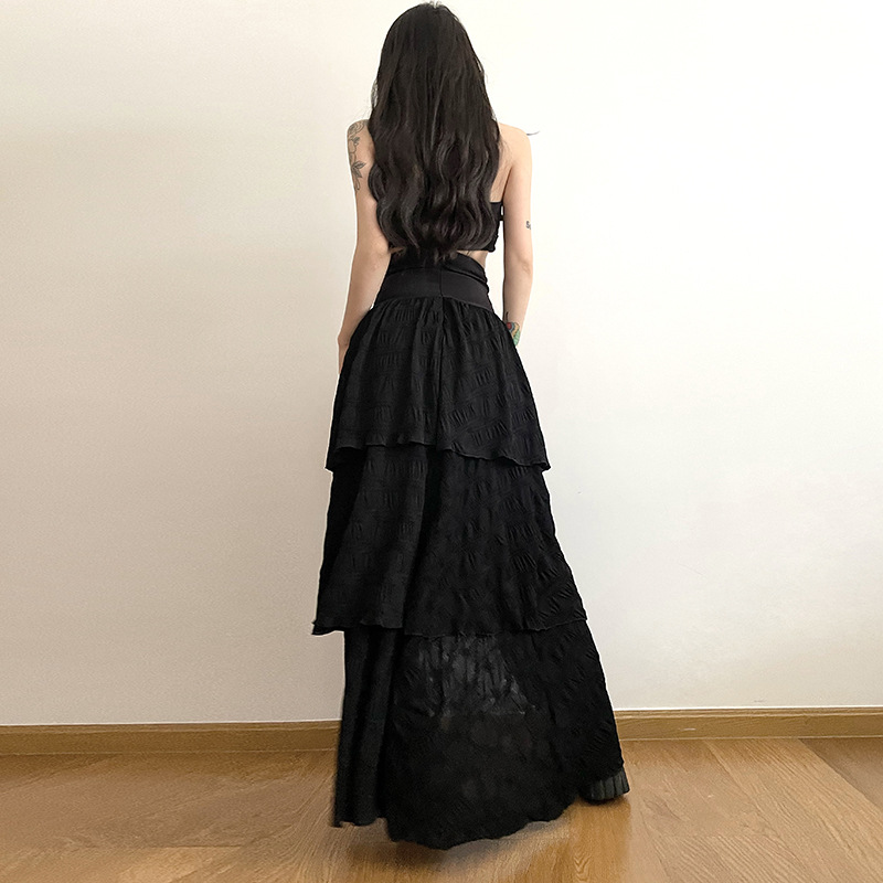 Corset Goth Maxi Skirt