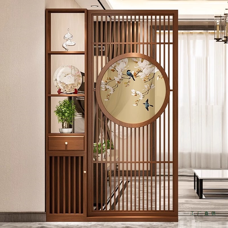 实木质屏风隔断客厅玄关柜入户正对门2025新款进门遮挡新中式家用
