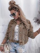 Y 26581 Oversize Studded Denim Jacket í��ţ�мп�