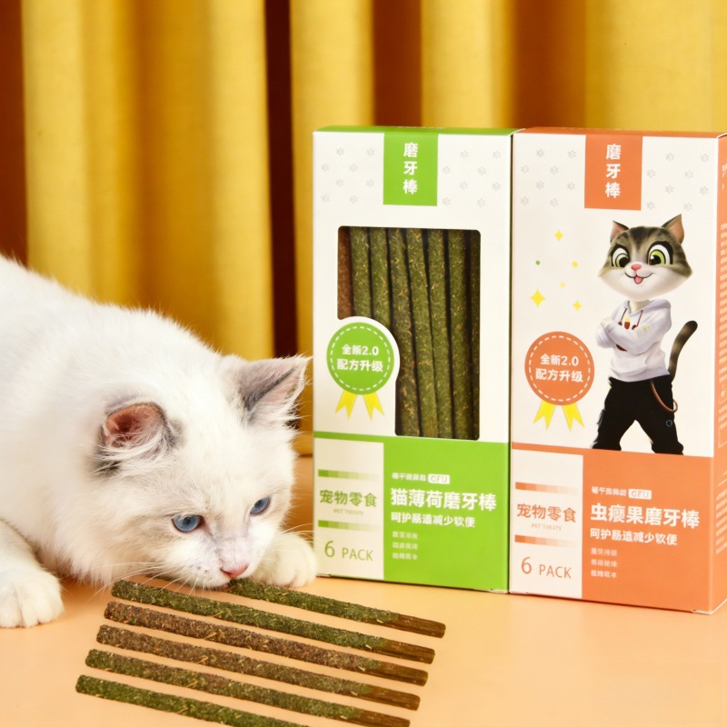 Juguetes para gatos de madera, palillos de dientes, bocadillos para gatos, peppermint, peppermint, juguetes para gatos, auto-hijo