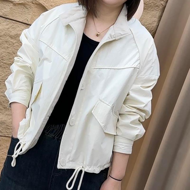 2025春秋新款宽松显瘦纯色百搭女装韩版小众设计休闲百搭外套上衣|undefined