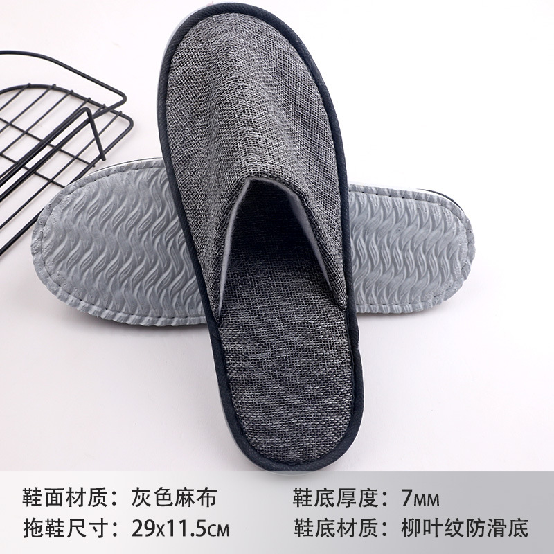 Hotel sandalinas desechables de algodón de lino de seda sandalinas de alojamiento residencial sandalinas desechables antideslizantes soleas de zapatillas gruesas