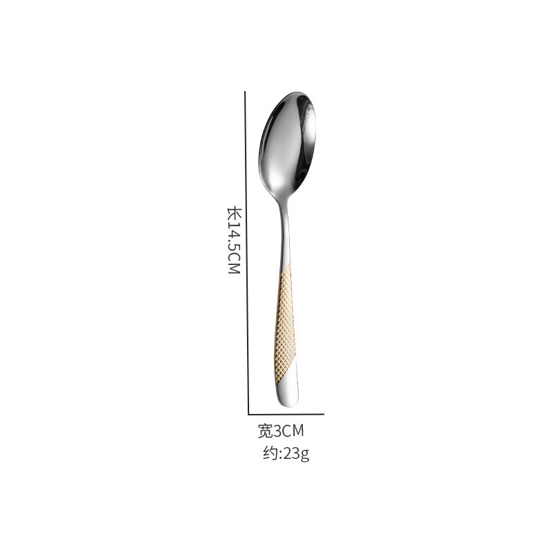 アマゾンステンレスナイフフォークスプーン食器セット高颜値星ドリルシリーズ洋食ステーキナイフフォークスプーン甘いスプーン|undefined