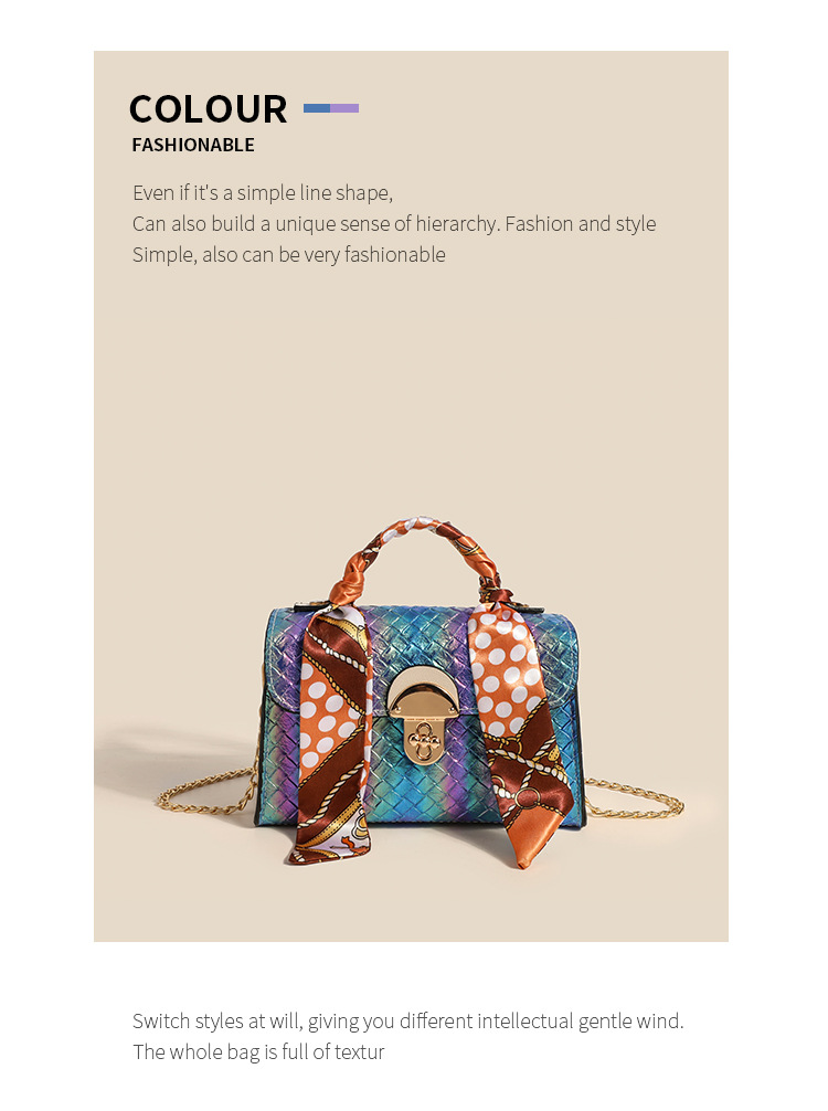 Women's Medium Pu Leather Lingge Streetwear Lock Clasp Shoulder Bag display picture 1