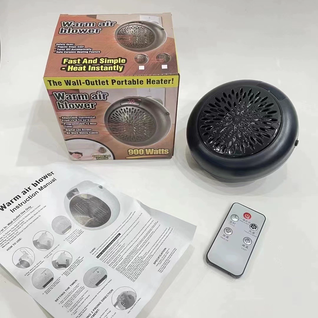 Cross -border mini small home heating machine desktop portable wall -mounted round electric heating fan small solar heater