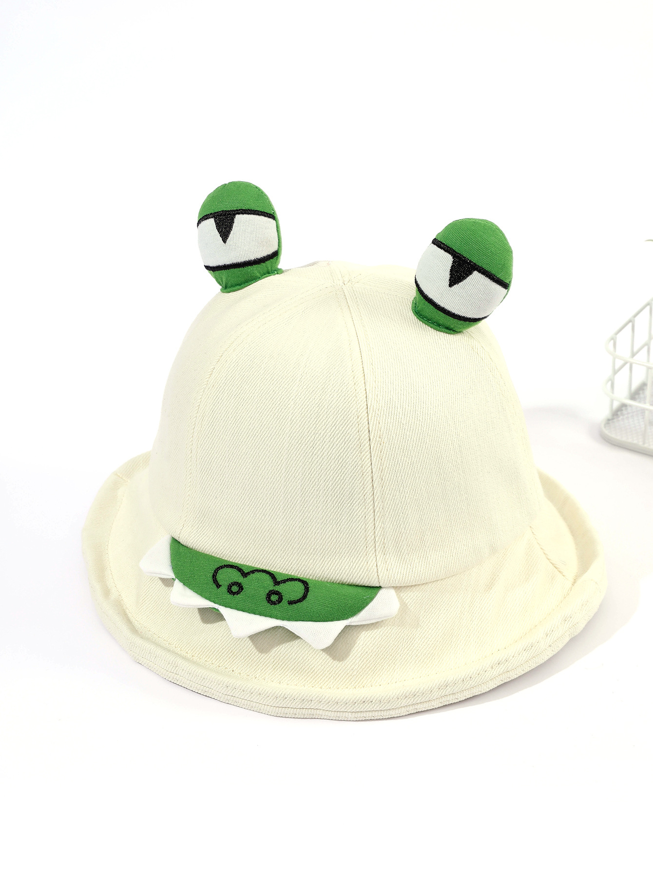 Nuevo lindo divertido pescador sombrero hembra dibujos animados Rana grandes ojos cúpula cuenca sombrero versátil casual sol-prueba estilo japonés