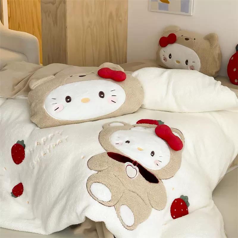 Children's winter cute keep warm set, bedspread, increased thickness, 4 piece set